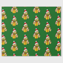Papel De Enrolamento Do Urso De Natal