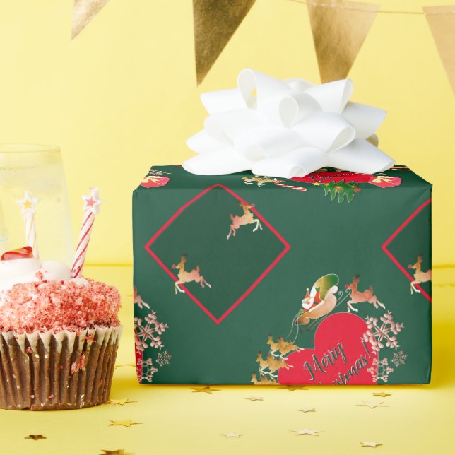 Papel De Presente Papel de enrolamento dos Papais noeis de Natal (Festa de aniversário)