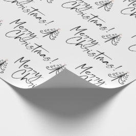 Papel De Presente Papel de enrolamento em árvore de Natal de Preto B