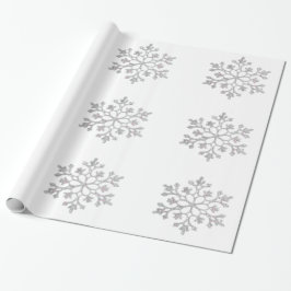Papel De Presente Papel de enrolamento em flocos de neve