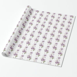 Papel De Presente Papel De Enrolamento Floral Pequeno - Flor Delicad
