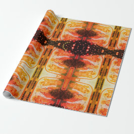 Papel De Presente Papel de enrolamento fluorescente do Natal ucrania