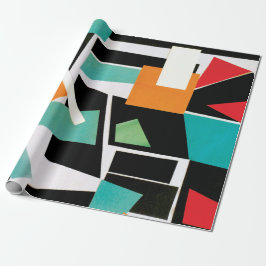 Papel De Presente Papel de enrolamento geométrico