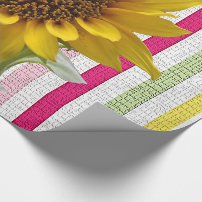 Papel De Presente Papel de enrolamento Girassóis (Ponta)