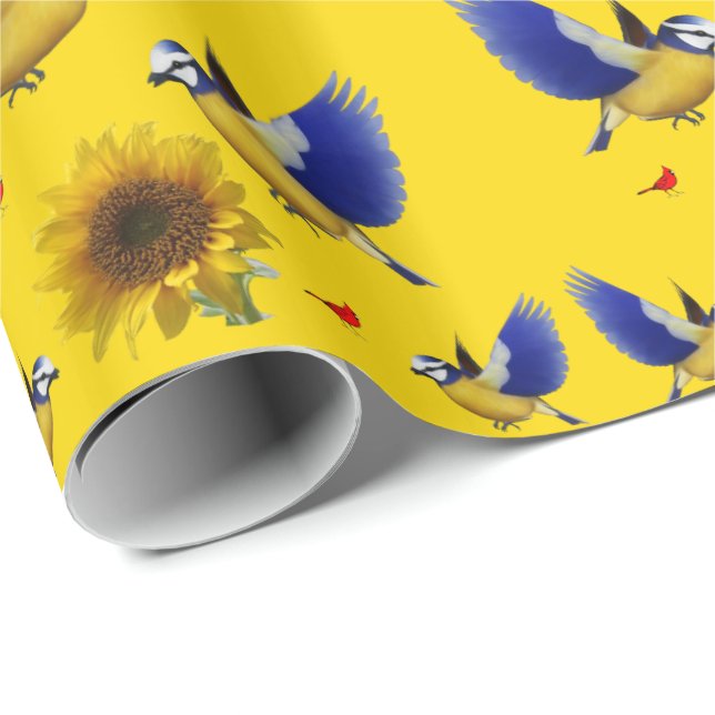Papel De Presente Papel de enrolamento Girassol (Ponta do rolo)