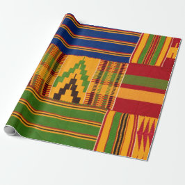 Papel De Presente Papel de enrolamento Kente Impressão