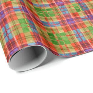 Papel De Presente Papel de enrolamento MAC RAE TARTAN
