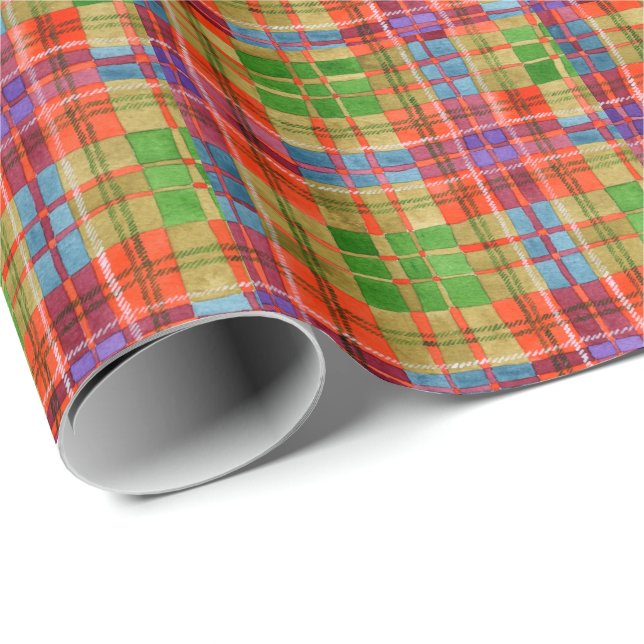 Papel De Presente Papel de enrolamento MAC RAE TARTAN (Ponta do rolo)