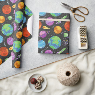 Papel De Presente Papel de enrolamento Odisseia no Espaço