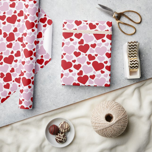 Papel De Presente Papel de enrolamento para Corações Reproduzíveis (Artesanato)