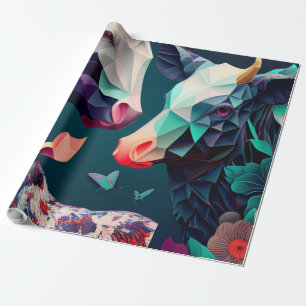 Papel De Presente Papel de enrolamento para impressão em animais na 