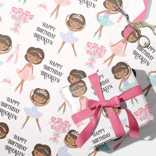 Papel De Presente Papel de enrolamento personalizado Black Ballerina (Criador carregado)