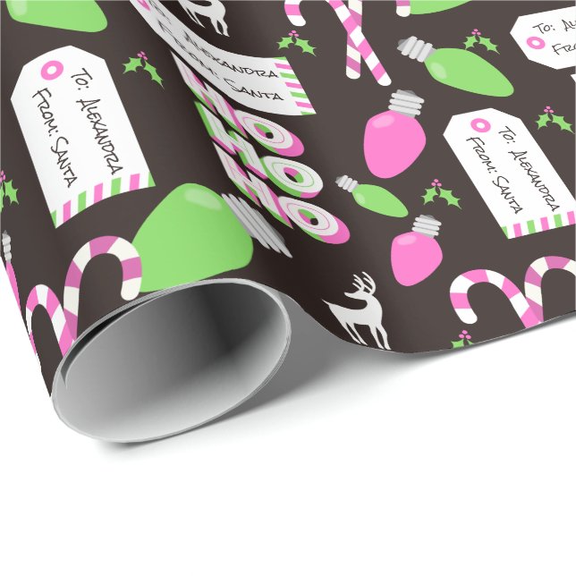 Papel De Presente Papel de enrolamento personalizado das luzes e Pap (Ponta do rolo)