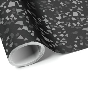 Papel De Presente Papel de enrolamento preto simples moderno