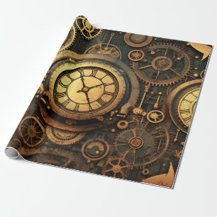 Papel De Presente Papel de enrolamento Steampunk