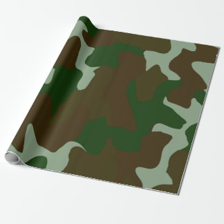 Papel De Presente Papel de enrolamento verde e castanho para camufla