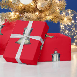 Papel De Presente Papel de enrolamento vermelho das pratas