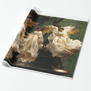 Papel De Presente Papel de envolvimento com anjos