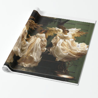 Papel De Presente Papel de envolvimento com anjos