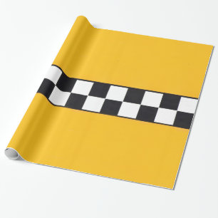 Papel De Presente Papel de envolvimento com táxi amarelo