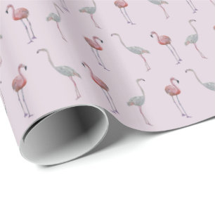 Papel De Presente Papel de envolvimento da agitação do flamingo