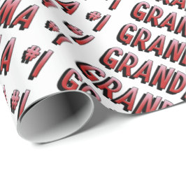 Papel De Presente Papel de envolvimento da avó do número um