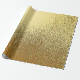 Papel De Presente Papel de envolvimento da folha Dourado