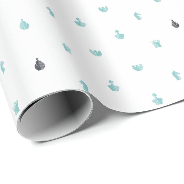 Papel De Presente Papel de envolvimento da xadrez (Ponta do rolo)