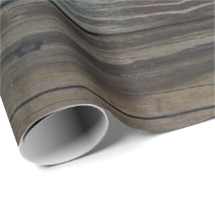 Papel De Presente Papel de envolvimento de madeira molhado da