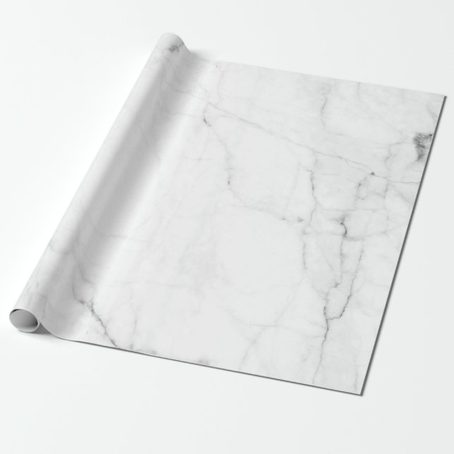 Papel De Presente Papel de envolvimento de mármore branco bonito, (Desenrolado)