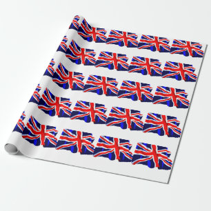 Papel De Presente Papel de envolvimento de Union Jack
