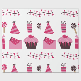 Papel De Presente Papel de envolvimento do aniversário