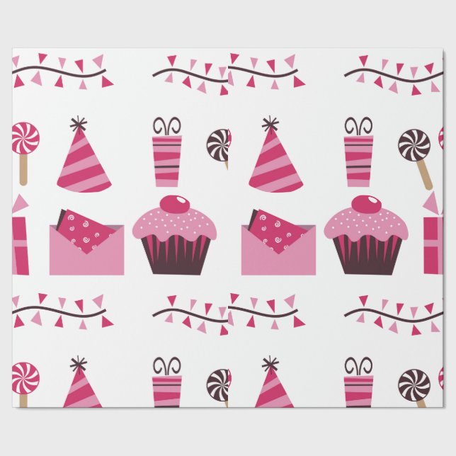 Papel De Presente Papel de envolvimento do aniversário (Barra)