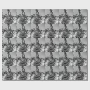 Papel De Presente Papel de envolvimento do design do trem do vapor