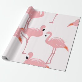 Papel De Presente Papel de envolvimento do flamingo