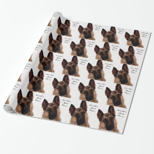 Papel De Presente Papel de envolvimento do german shepherd para a