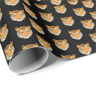 Papel De Presente Papel de envolvimento do tigre