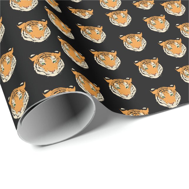 Papel De Presente Papel de envolvimento do tigre (Ponta do rolo)
