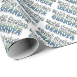 Papel De Presente Papel de envolvimento do vovô do mundo o grande