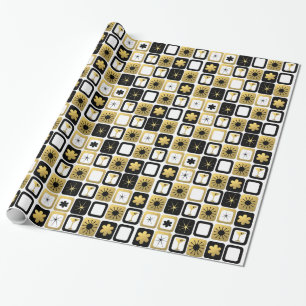 Papel De Presente Papel de envolvimento Dourado glamoroso retro