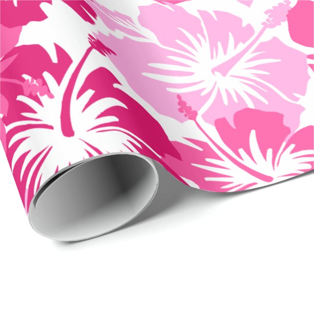 Papel De Presente Papel de envolvimento havaiano floral do hibiscus (Ponta do rolo)