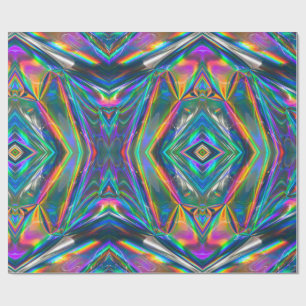 Papel De Presente Papel de envolvimento iridescente do cromo