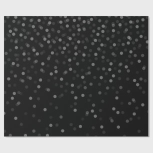 Papel De Presente Papel de envolvimento preto da neve