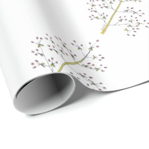 Papel De Presente Papel de envolvimento vermelho da baga do Natal