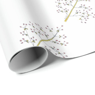 Papel De Presente Papel de envolvimento vermelho da baga do Natal