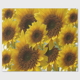 Papel De Presente Papel de girassol de embalagem de matérias