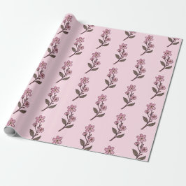 Papel De Presente Papel De Lavagem De Flores De Cereja - Padrão Rosa