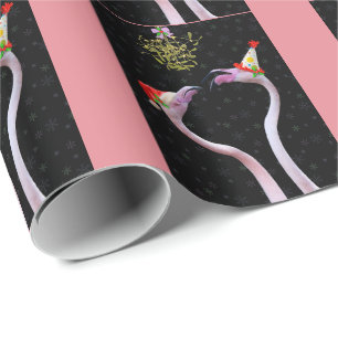 Papel De Presente Papel De Lavagem Festivo Flamingos