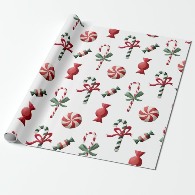 Papel De Presente Papel De Mola De Natal Para Pimenta Doces (Desenrolado)