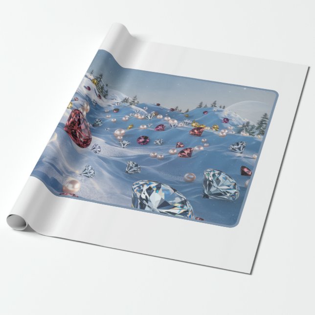 Papel De Presente Papel de mola luxo de inverno moderno (Desenrolado)